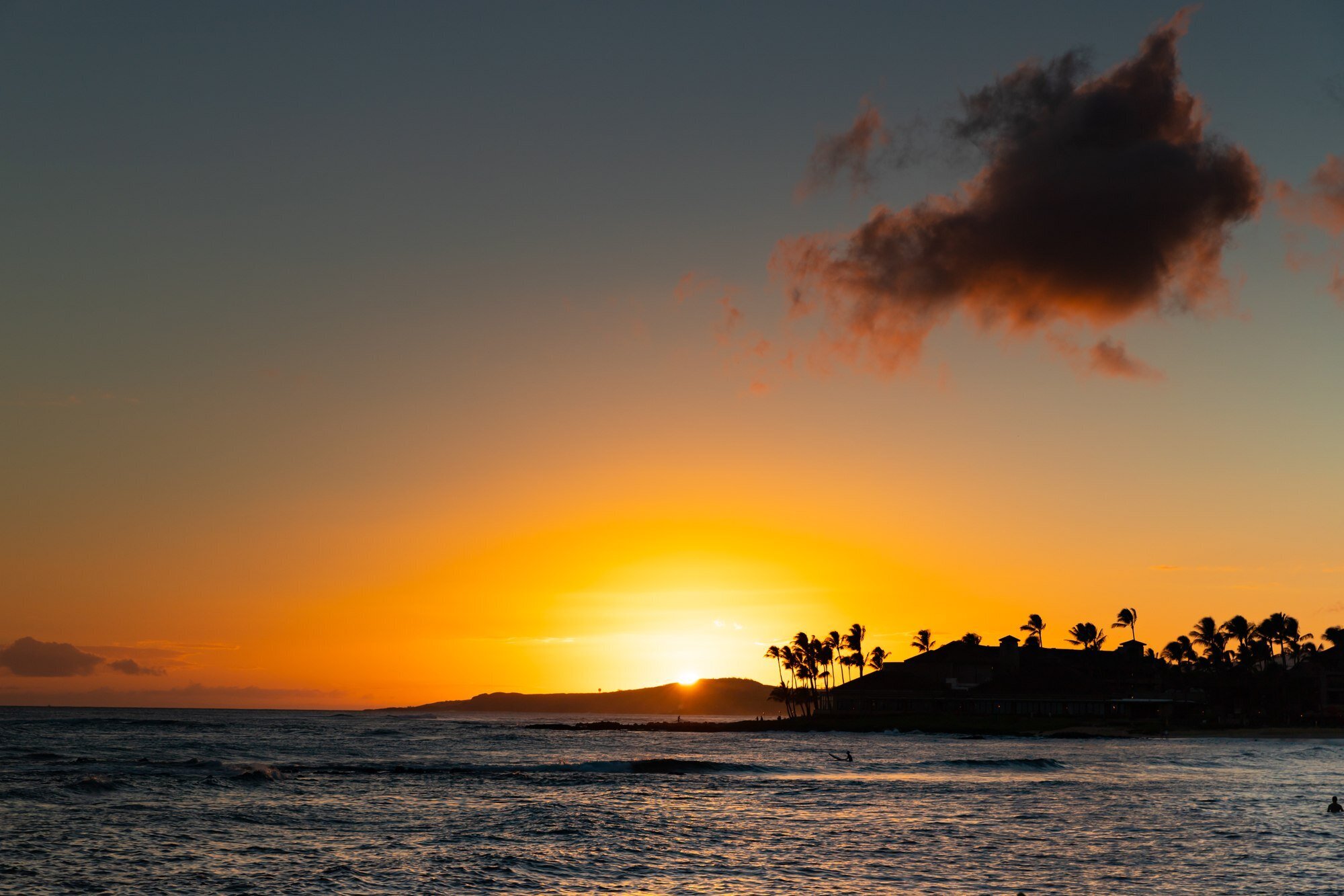 Poipu Beach sunset on Kauai's South Shore, a popular spot for family and couple photography sessions