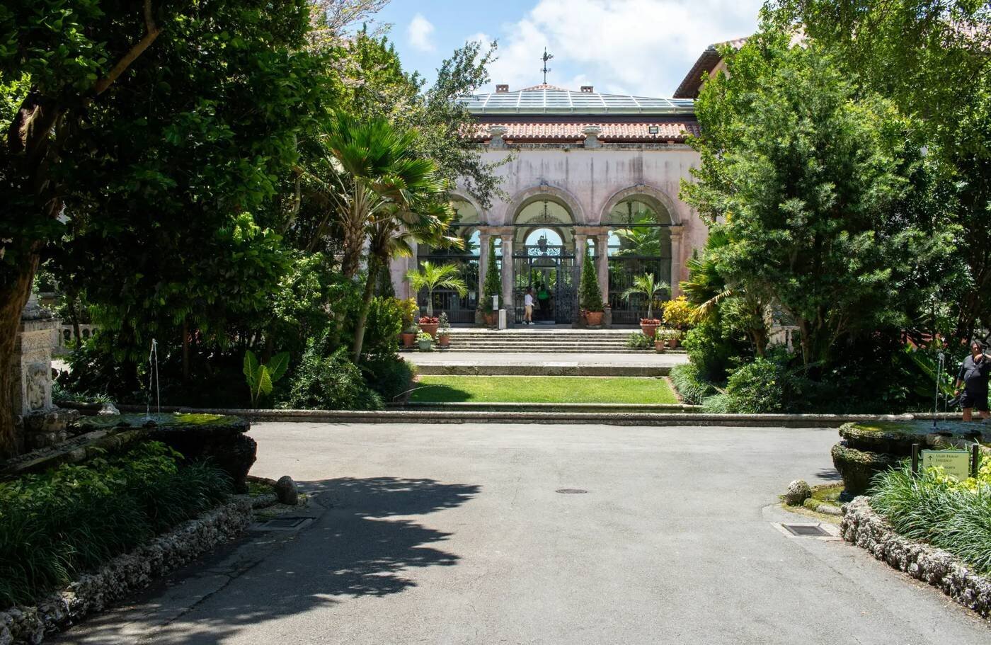 Garden pathway and historic architecture at Vizcaya Museum and Gardens in Miami, a top engagement photo location