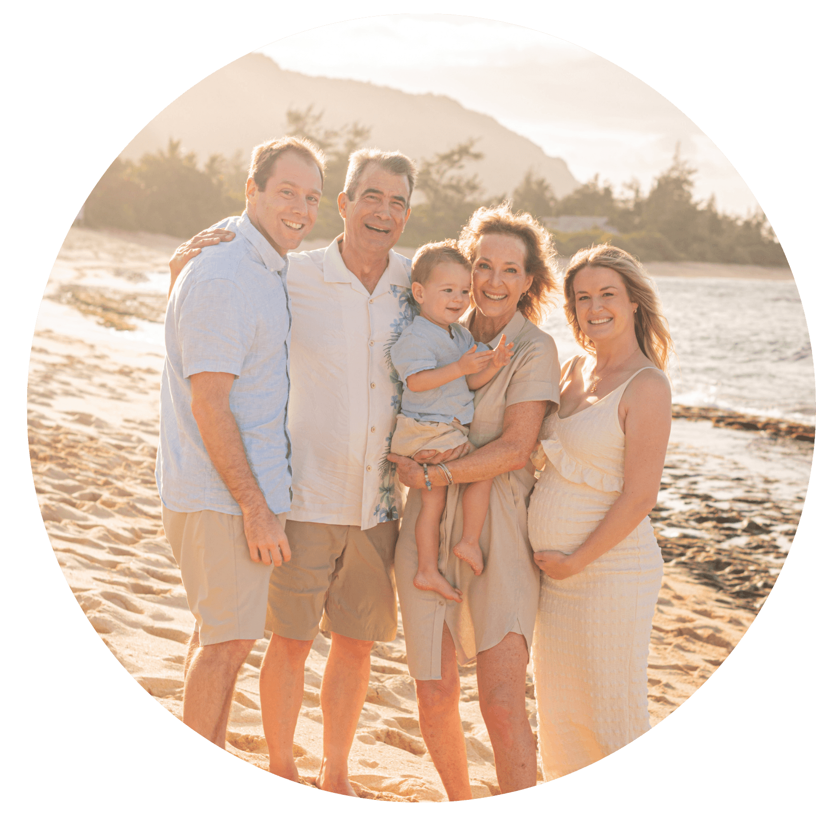 vacation-photographer-maui-family-session-client-taylor Three generations of a family together on a Maui beach at sunset